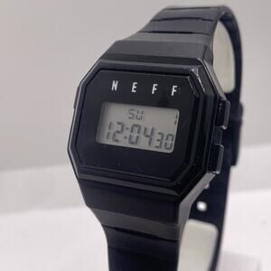 Vintage Neff Flava Surf Watch Black Silicone Band Works New Battery